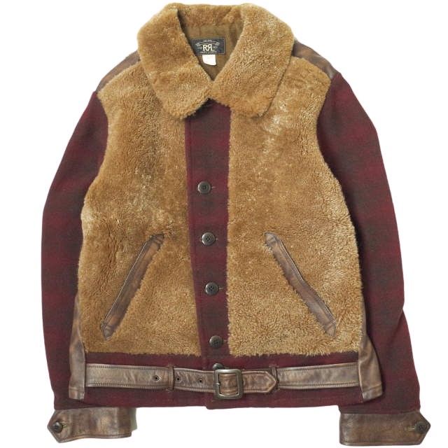 RRL ダブルアールエル プラッドウール & シアリングジャケット 