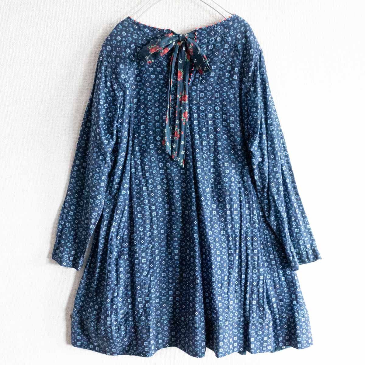 美品】Pero【シルクコットン 花柄 ワンピース】38 ハンドメイド ペロ  