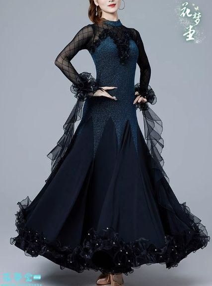 25年 ♥社交ダンスドレス ラテンドレス パール モダンダンス オーダーメイド 撮影会 舞台 イベント 花夢堂-114