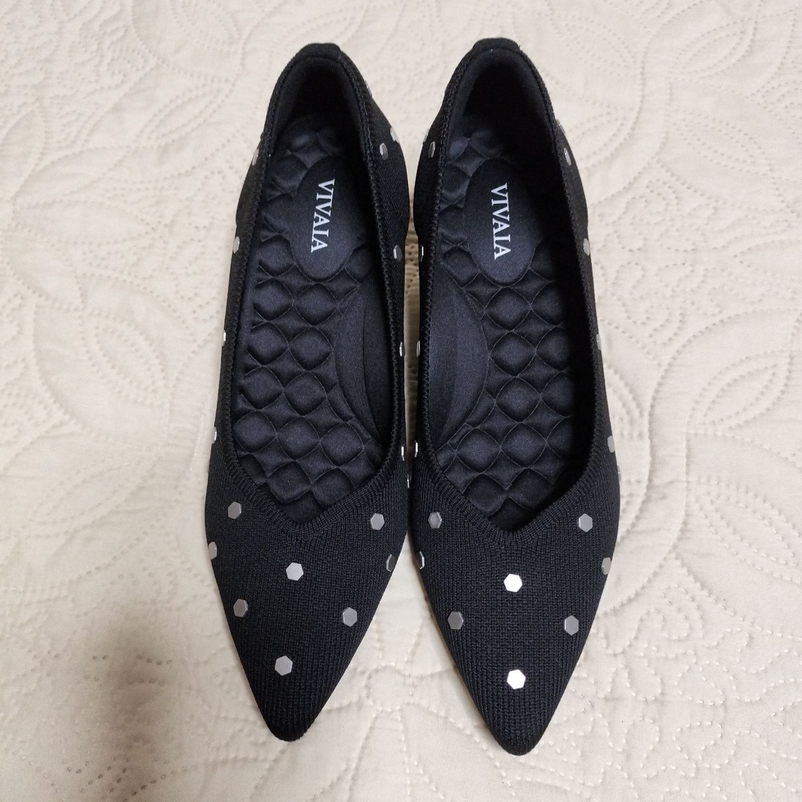 VIVAIA SCARLETT ブラックドット ヒール 22.5cm - メルカリ