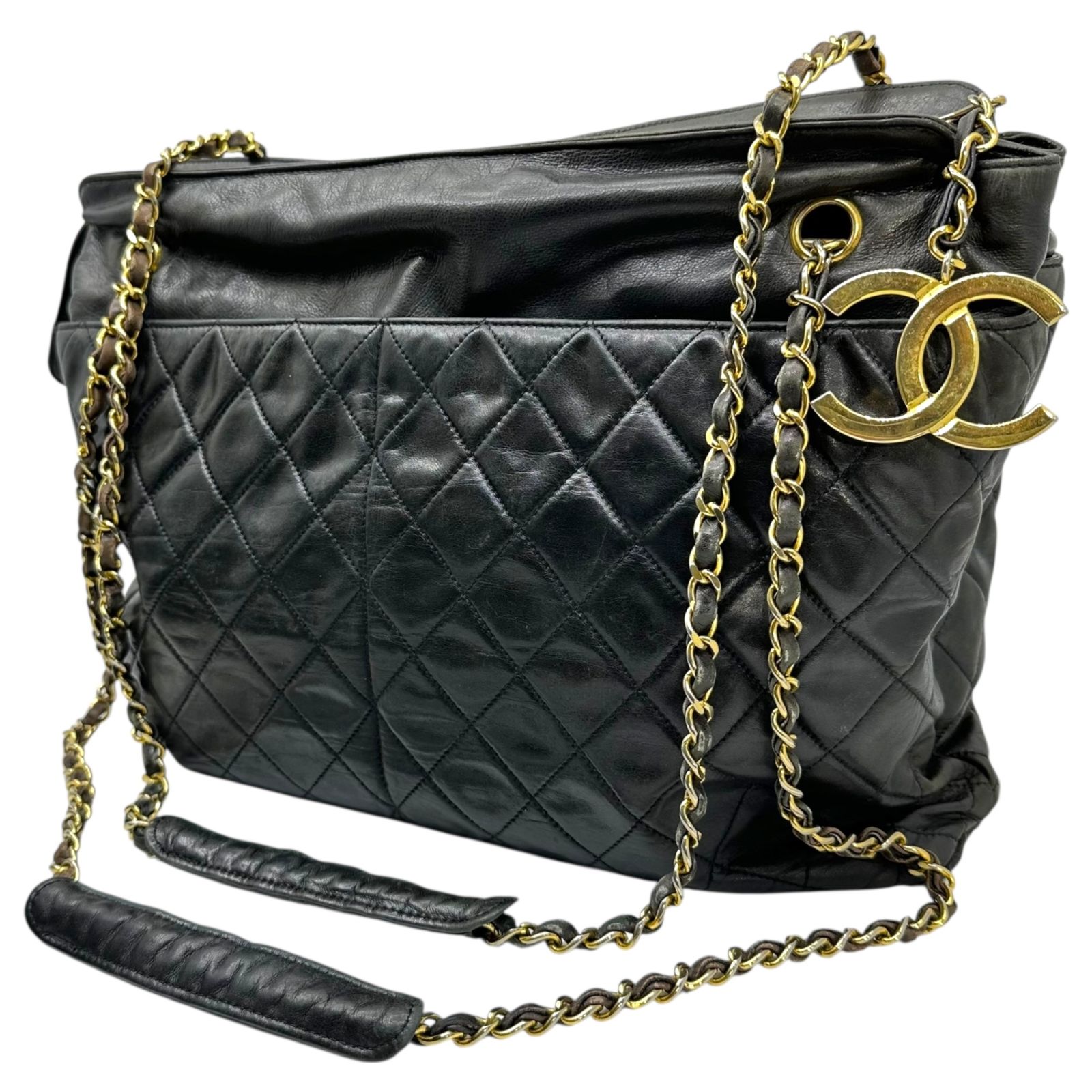 【CHANEL】vintage lambskin matelasse★ラムスキン マトラッセ シャネル】マトラッセ22 チェーンショルダー バッグ ラムスキン