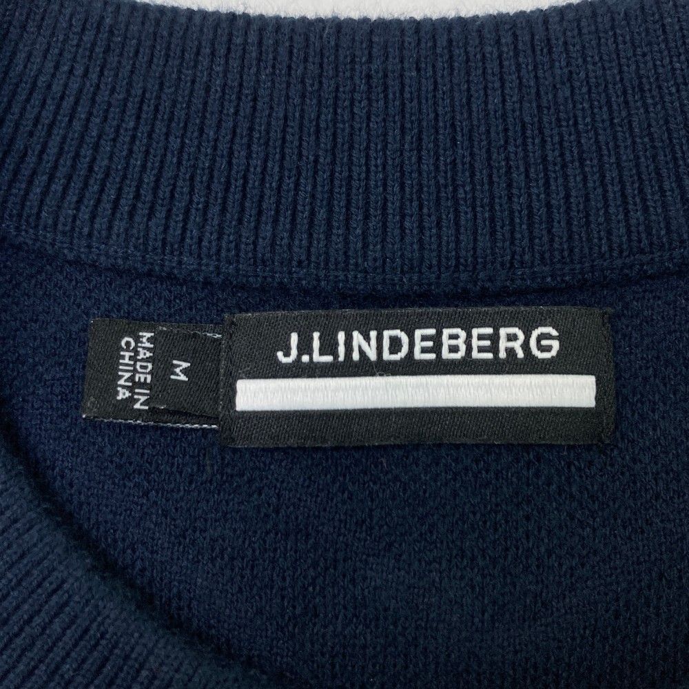 サイズ：M J.LINDEBERG ジェイリンドバーグ  長袖ニット セーター 総柄 ネイビー系 [240101227701] ゴルフウェア メンズ ストスト