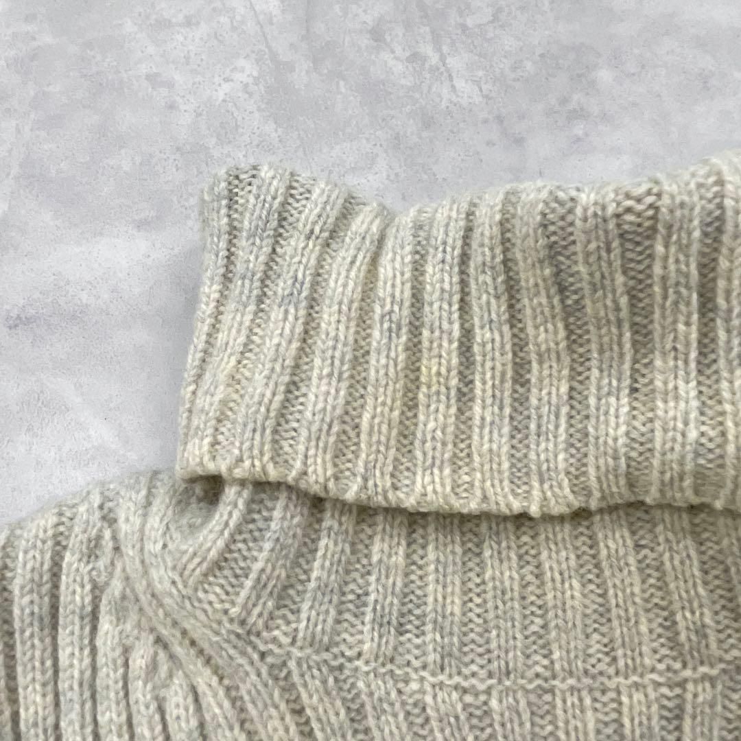  DRIES VAN NOTEN ドリスヴァンノッテン ノースリーブ リブニット ベスト トップス タートルネック ハイネック S ベージュ ウール ノースリーブ ニット セーター