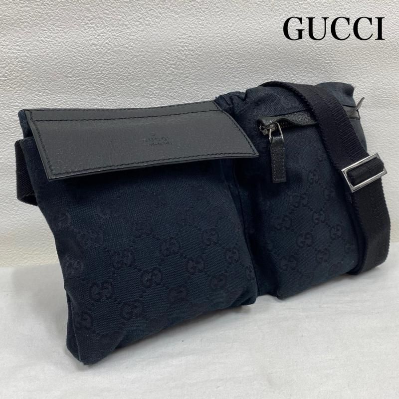 GUCCI グッチ ボディバッグ GGキャンバス ウエストポーチ ベルト
