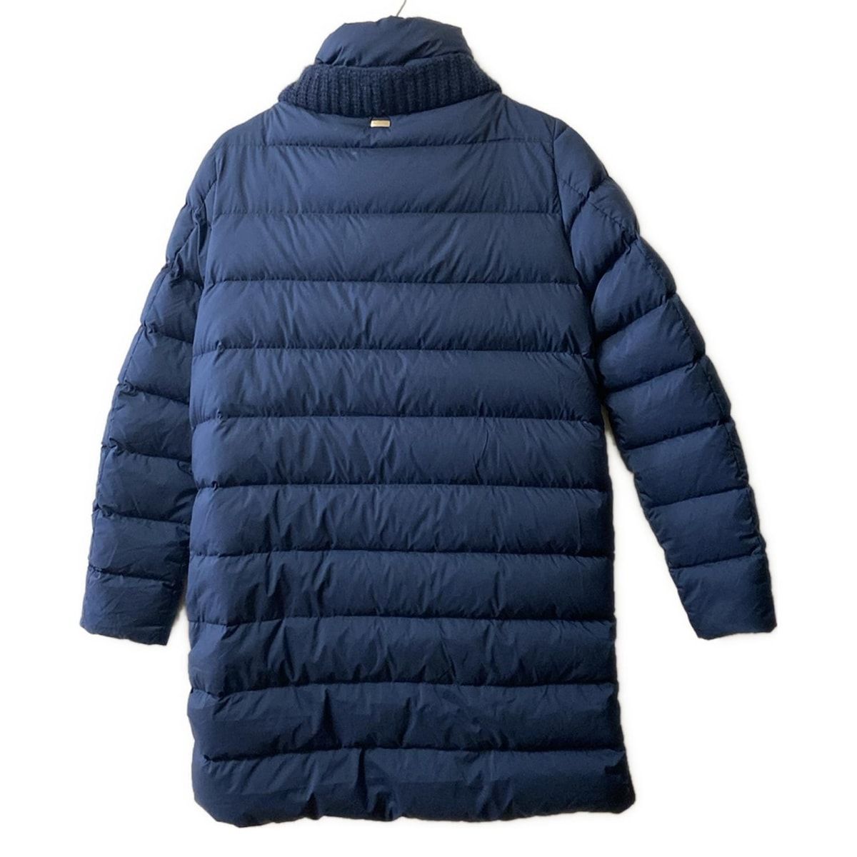 HERNO(ヘルノ) ダウンコート サイズ42 M レディース - ネイビー 長袖