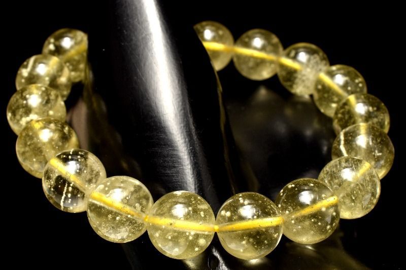 １点物 AAA クリストバライト内包 リビアングラス 10.5mm ブレスレット パワーストーン 天然石 _MA9538 NEXPOTALLINN_EU