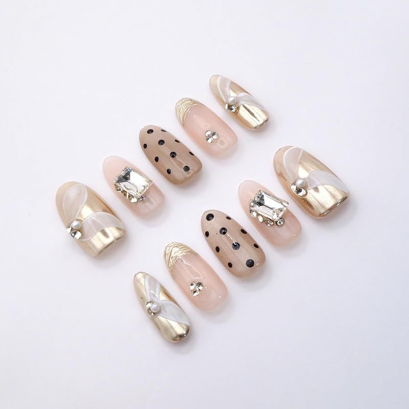 SoraraBeauty ネイルチップ 100%ハンドメイド 貼るだけネイル ジェルネイル ネイルシール セルフネイル ネイルステッカー おうちネイル ネイルデザイン セルフネイル (R01, M) 0