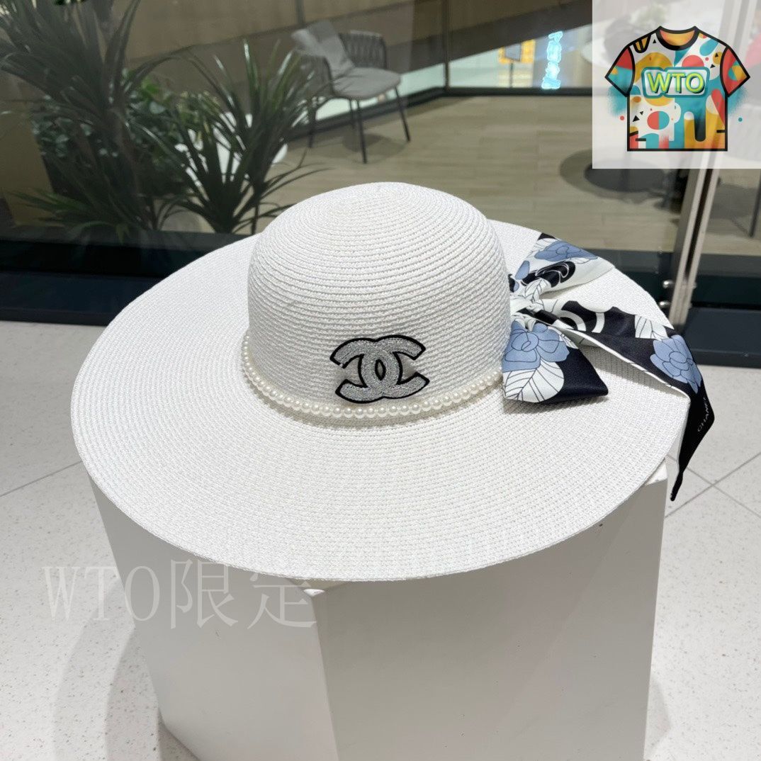 今日特価】DIOR 2023 新 小香風 大きなつば麦わら帽-3 - メルカリ