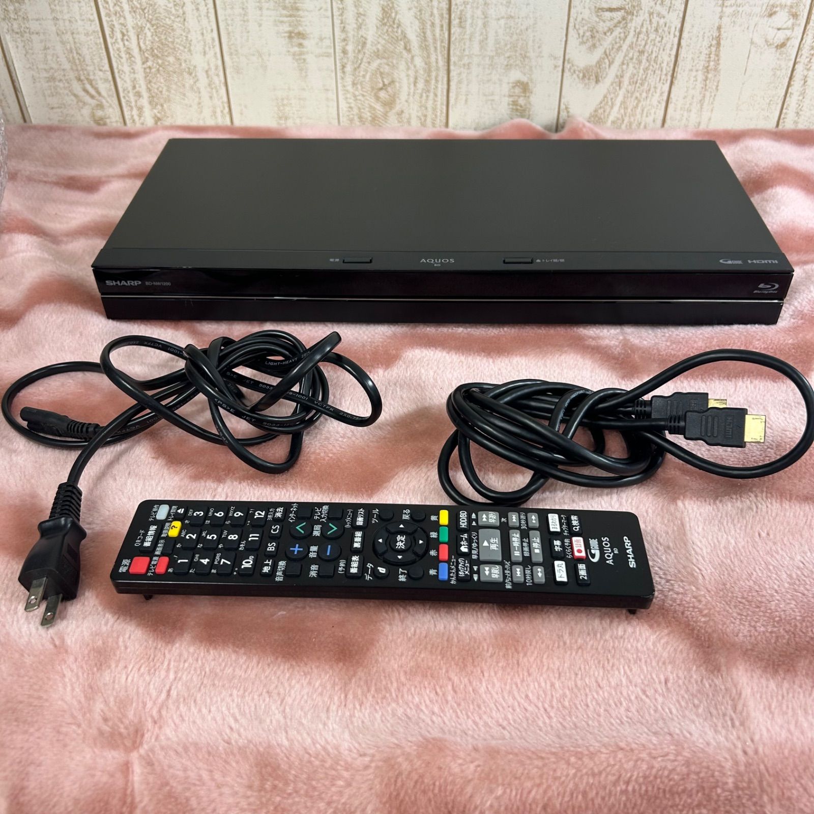2018年製 シャープBD-NW1200ブルーレイ 純正リモコン