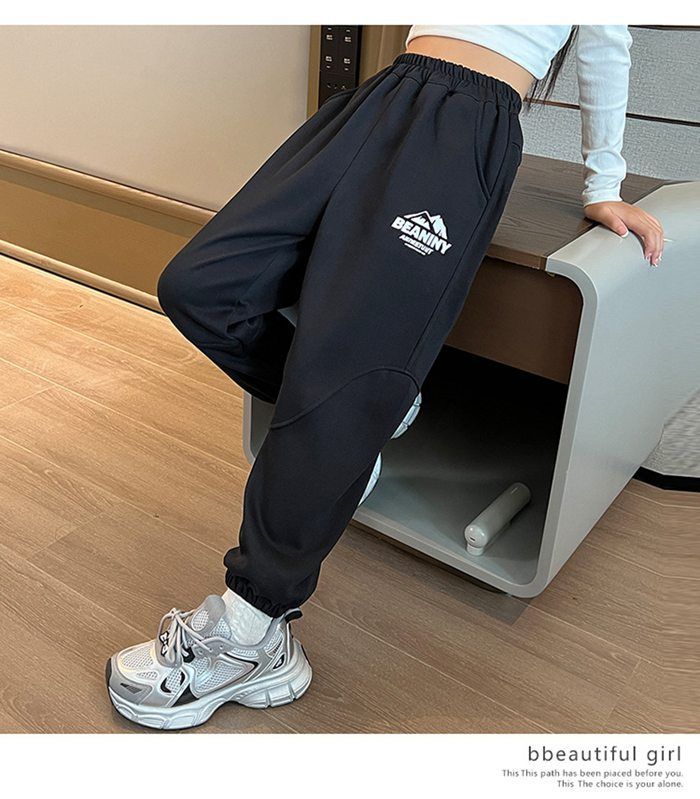 子供服 女の子 ロングパンツ ジュニア ボトムス 裹起毛 長ズボン ゆったり シンプル ウエストゴム ポケット付き スポーツ ゆったり ボトムス 普段着 カジュアル シンプル 秋冬 byp8258