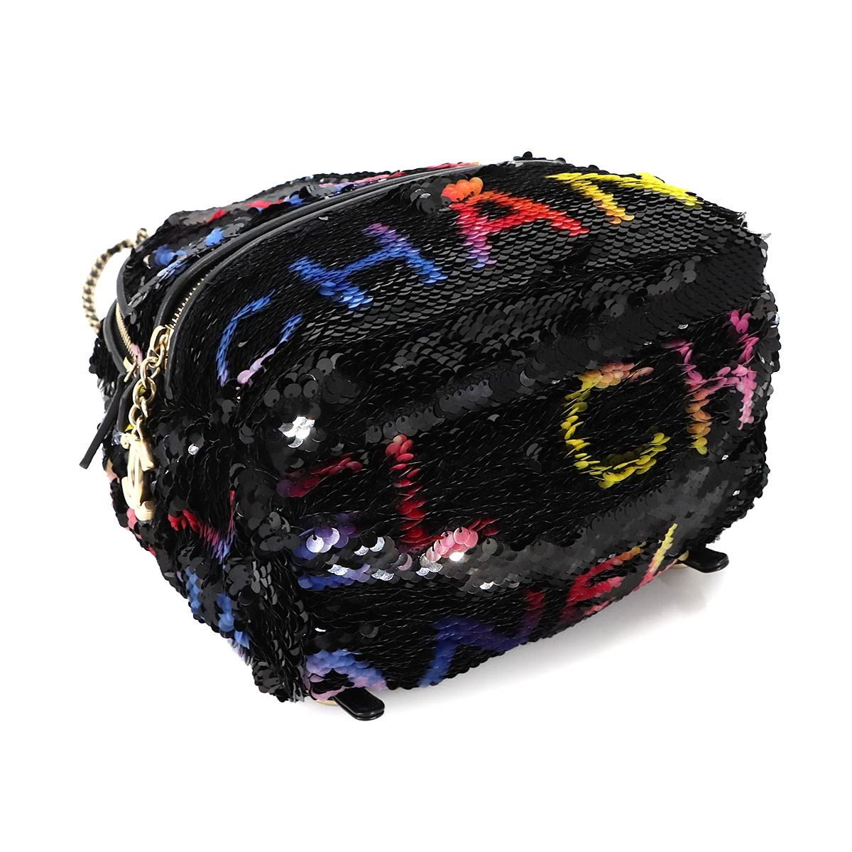 未使用 展示品 シャネル バッグ チェーン バックパック リュックサック スパンコール ブラック レディース 90275335 【中古】ブランド 未使用 展示品 シャネル CHANEL チェーン バックパック リュックサック