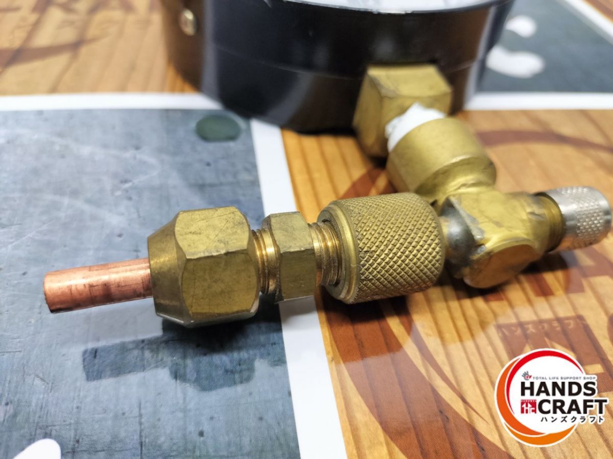 Ｔ型アダプタ付圧力計