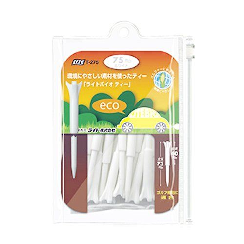 ライト LITE ライトバイオティー 段付きロング75 mm T-275 ホワイト
