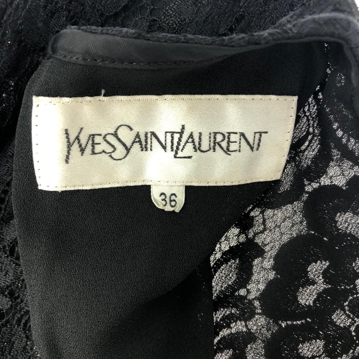 YvesSaintLaurent(YSL) イヴサンローラン レース切替ワンピース  