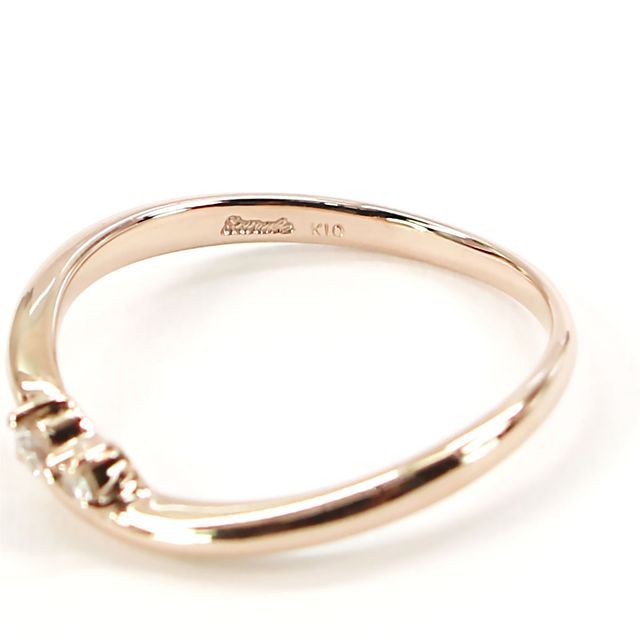 指環 SCARABE スカラベ K10 ダイヤモンド 0.05ct ＃8 ｛0326072400301