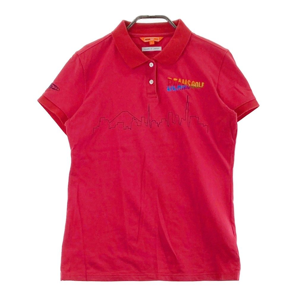サイズ：L BEAMS GOLF ビームスゴルフ 半袖ポロシャツ レッド系 