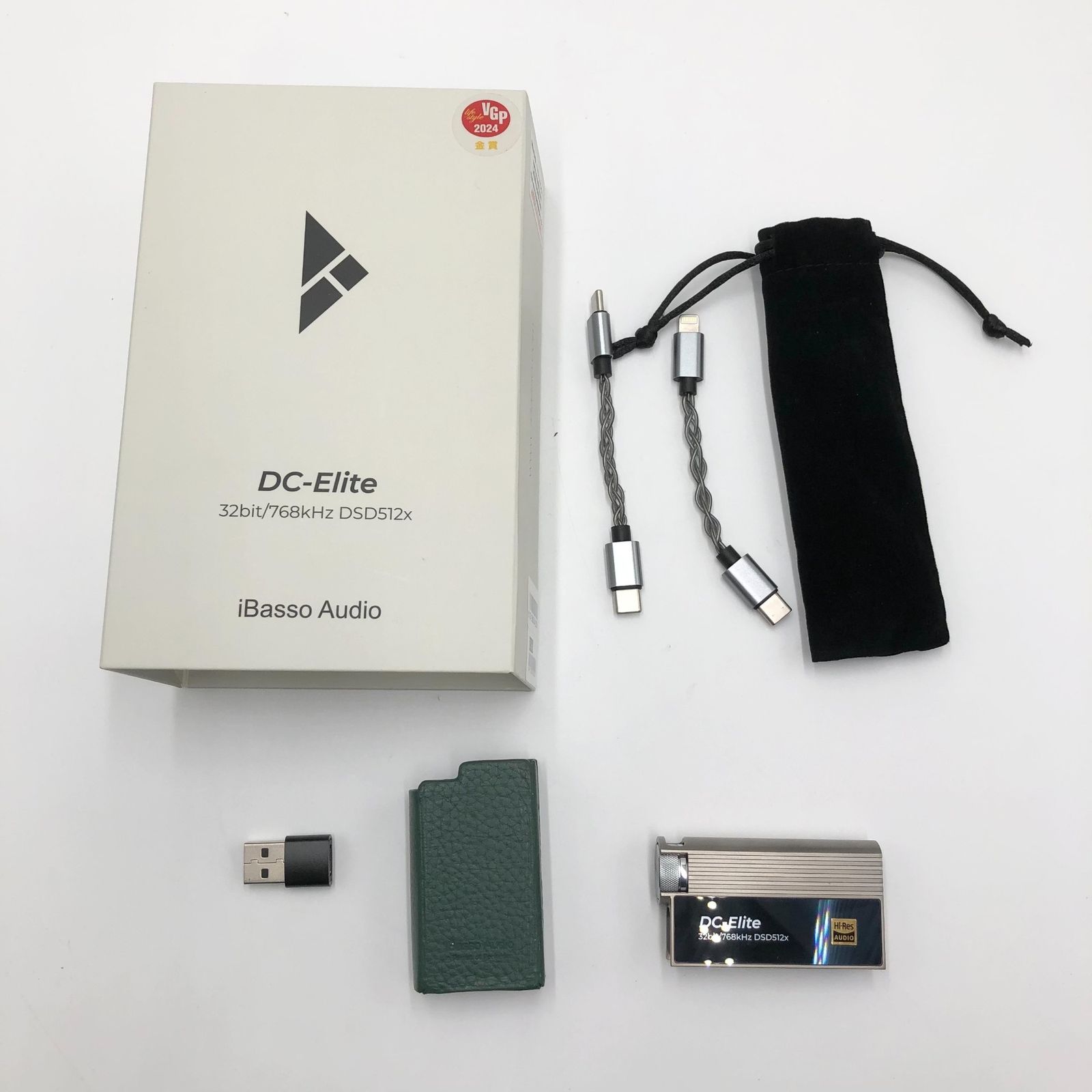 VGP2025金賞 iBasso Audio DC-Elite アイバッソ フラッグシップポータブルDAC|AMP 小型 アンプTypeC USBDAC ROHM社 BD34301EKV 3.5mm 4.4mm SPDIF DSD512
