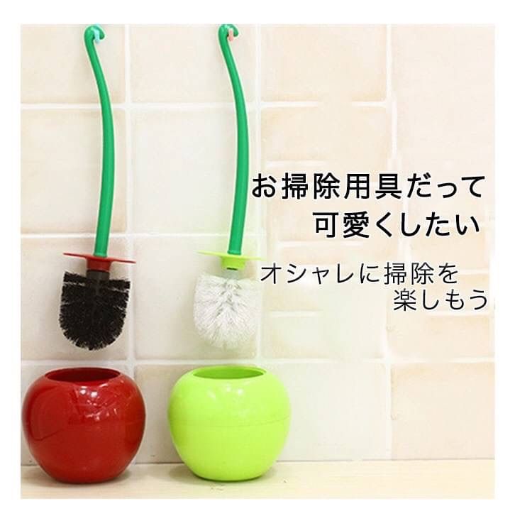 新品】トイレ洗浄ブラシ ブラシ さくらんぼ型 可愛い キュート 
