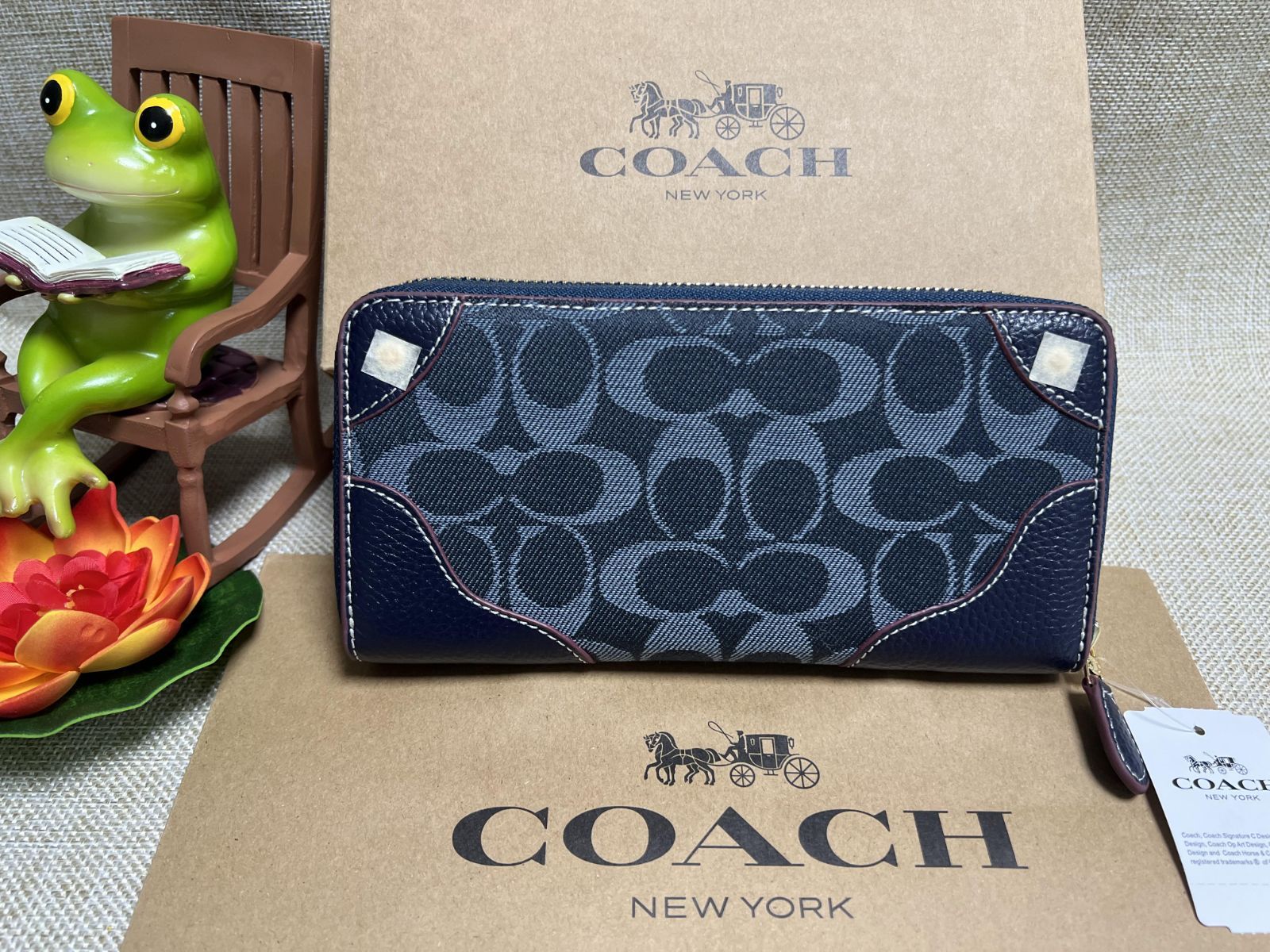 新品未使用◆COACH コーチ◆上品でかっこいい！上質レザーの長財布