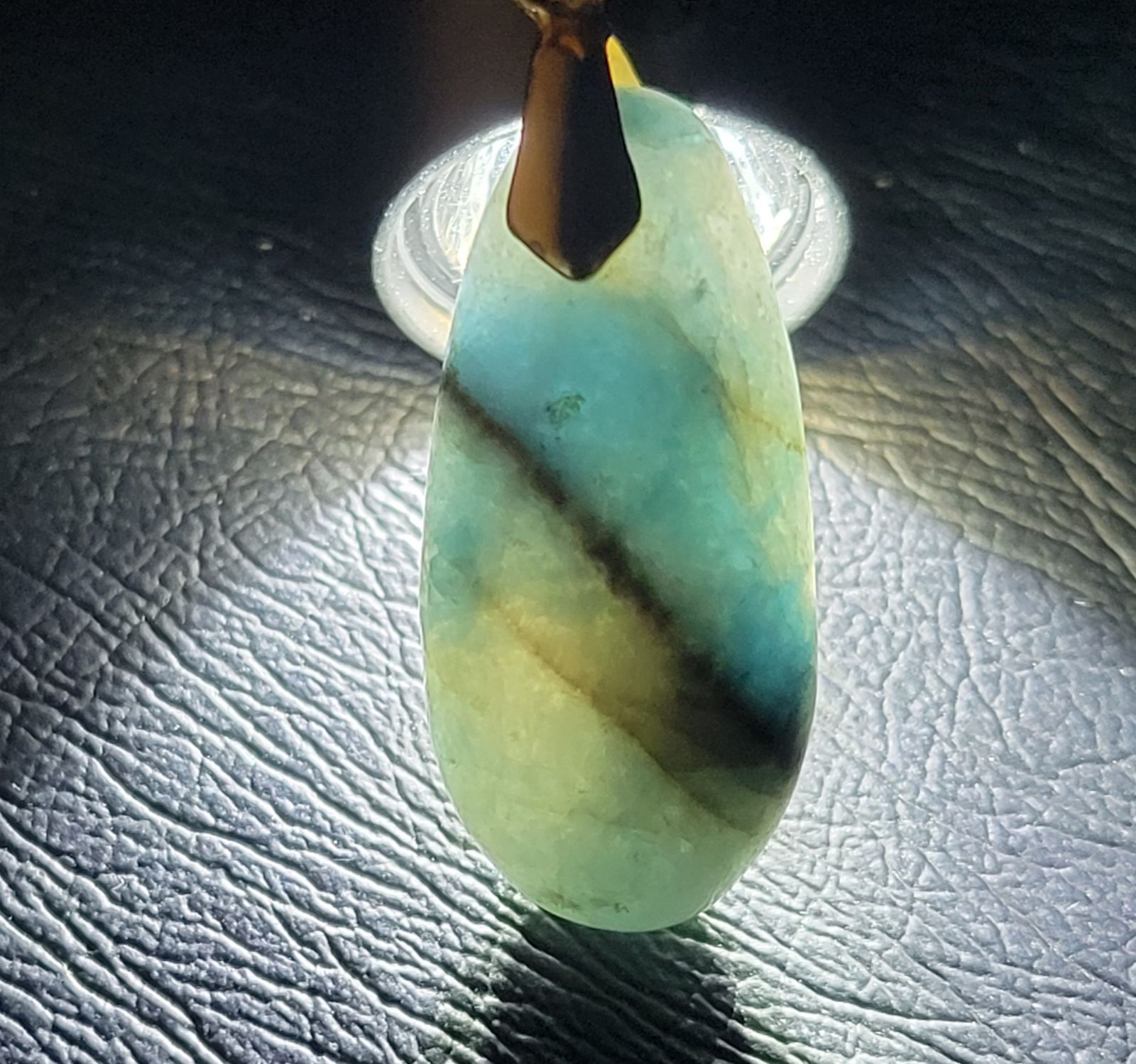 コン沢 ネックレス 糸魚川 青翡翠 ヒスイ 透過良好