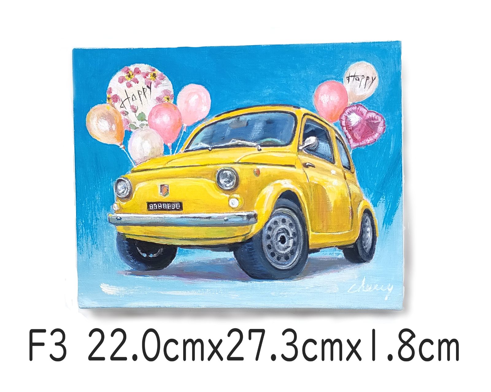 油絵 「月花」F3号 （匿名配送） ココ様専用 油絵 花の絵「紅白」F3