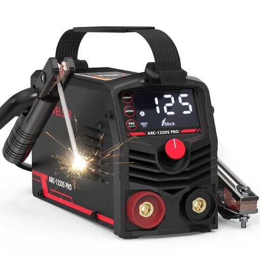 YESWELDER溶接機100Vミニポータブル溶接機アーク LIFTTIG直流インバーター小型大型クリアLEDスクリーン 向け125A軽量使用率オーバー防止機能ARC-125DS 235x130x94mm