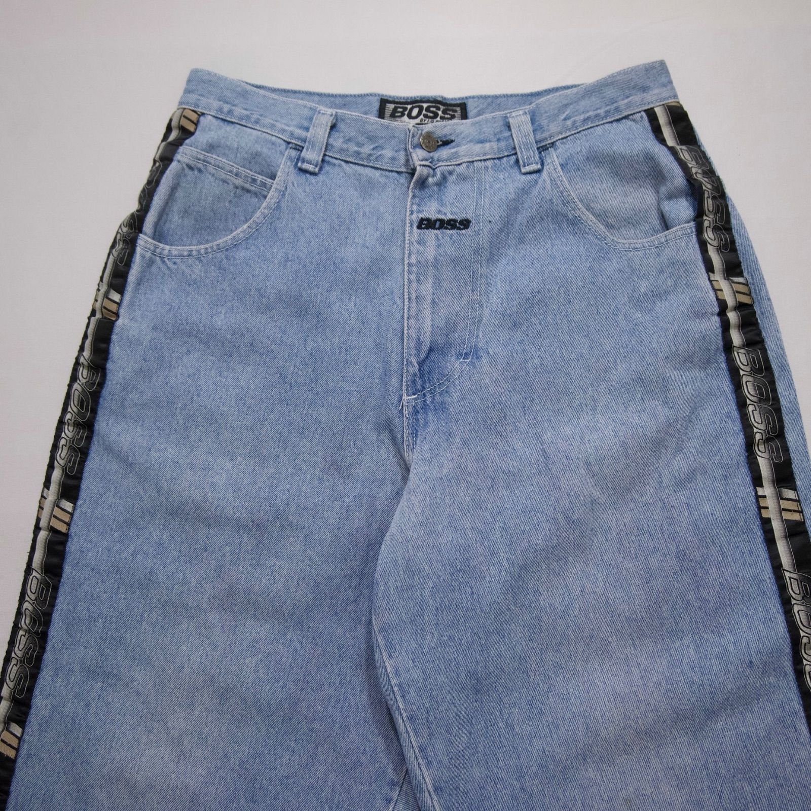 90s  JEANS W38 バギーデニムカーゴショートパンツ Y2K 90s BOSS SideLine Baggy Denim Pants 90年代 ボス サイドライン