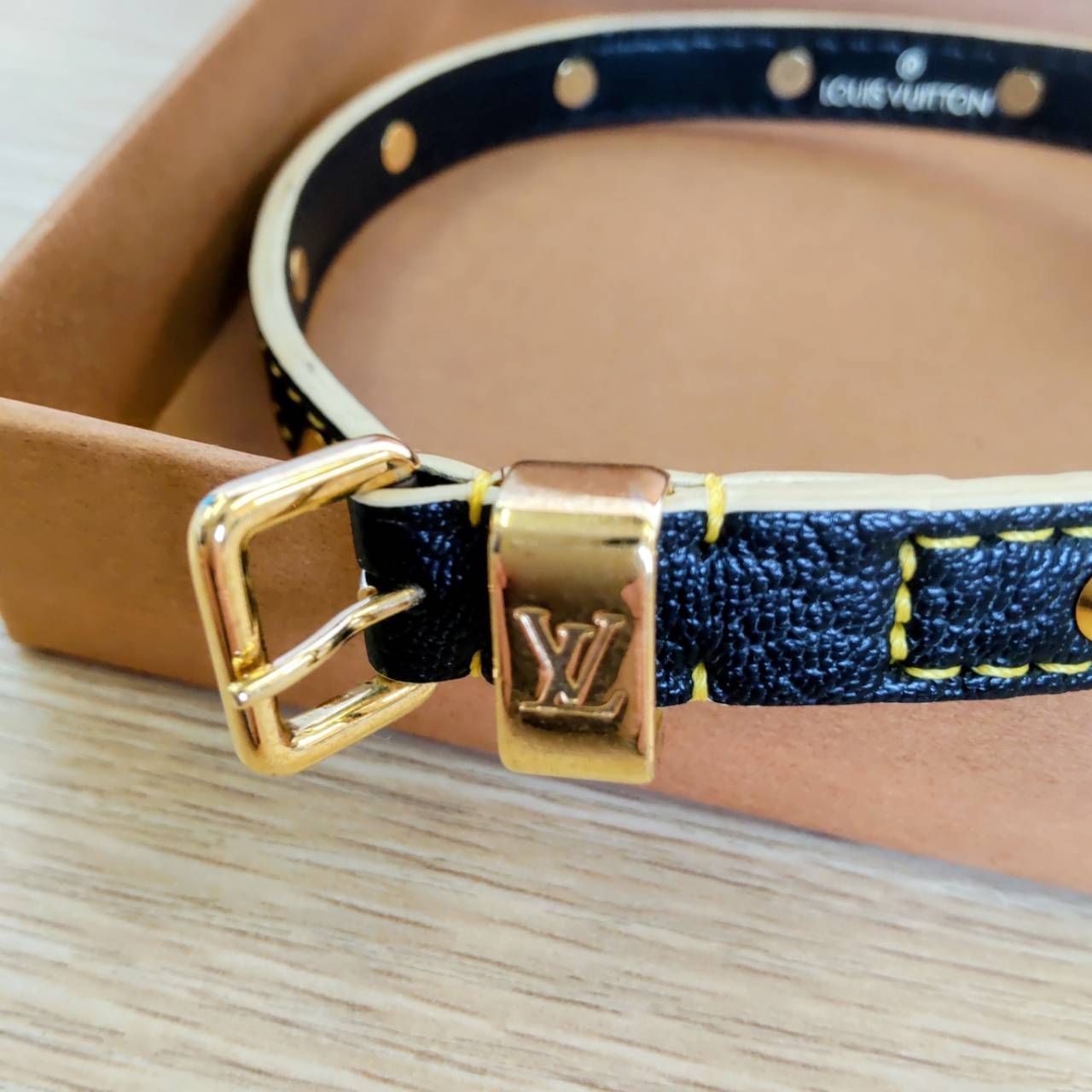 LOUIS VUITTON ルイヴィトン ブラスレ スハリ ドゥブルトゥール 黒 LOUIS VUITTON ルイ・ヴィトン スハリ ブラスレ ドゥブル