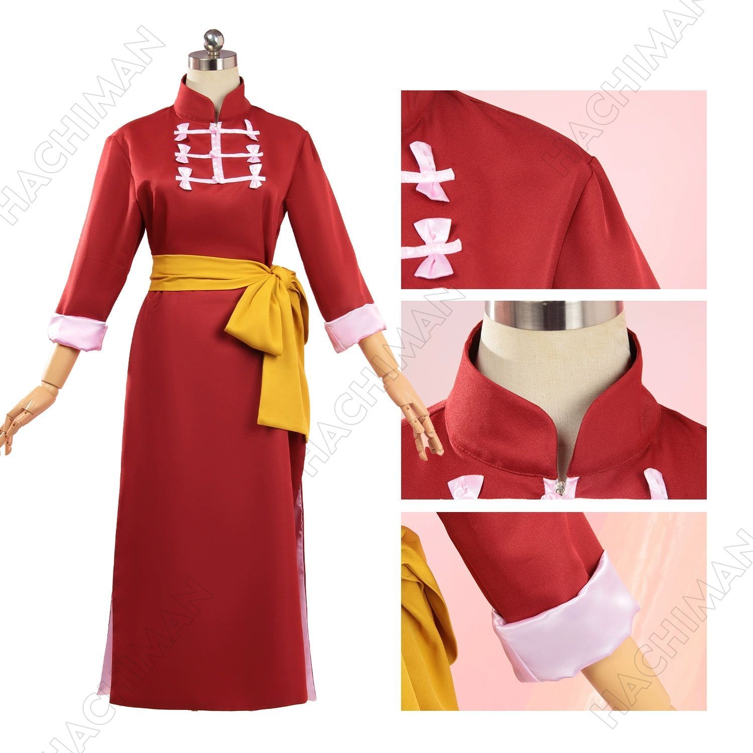 日本アニメ銀魂コスプレ衣装神楽コスプレチャイナドレス衣装 + かつら