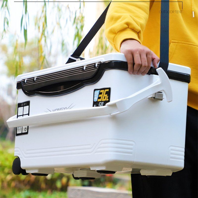 超頑丈 釣り用クーラーボックス 36L 防水 保温150h キャスター