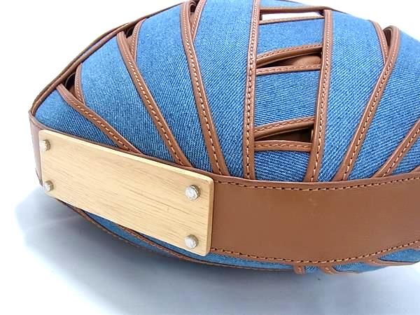 □極美品□ PERRIN PARIS ペランパリ パニエ デニム×レザー  