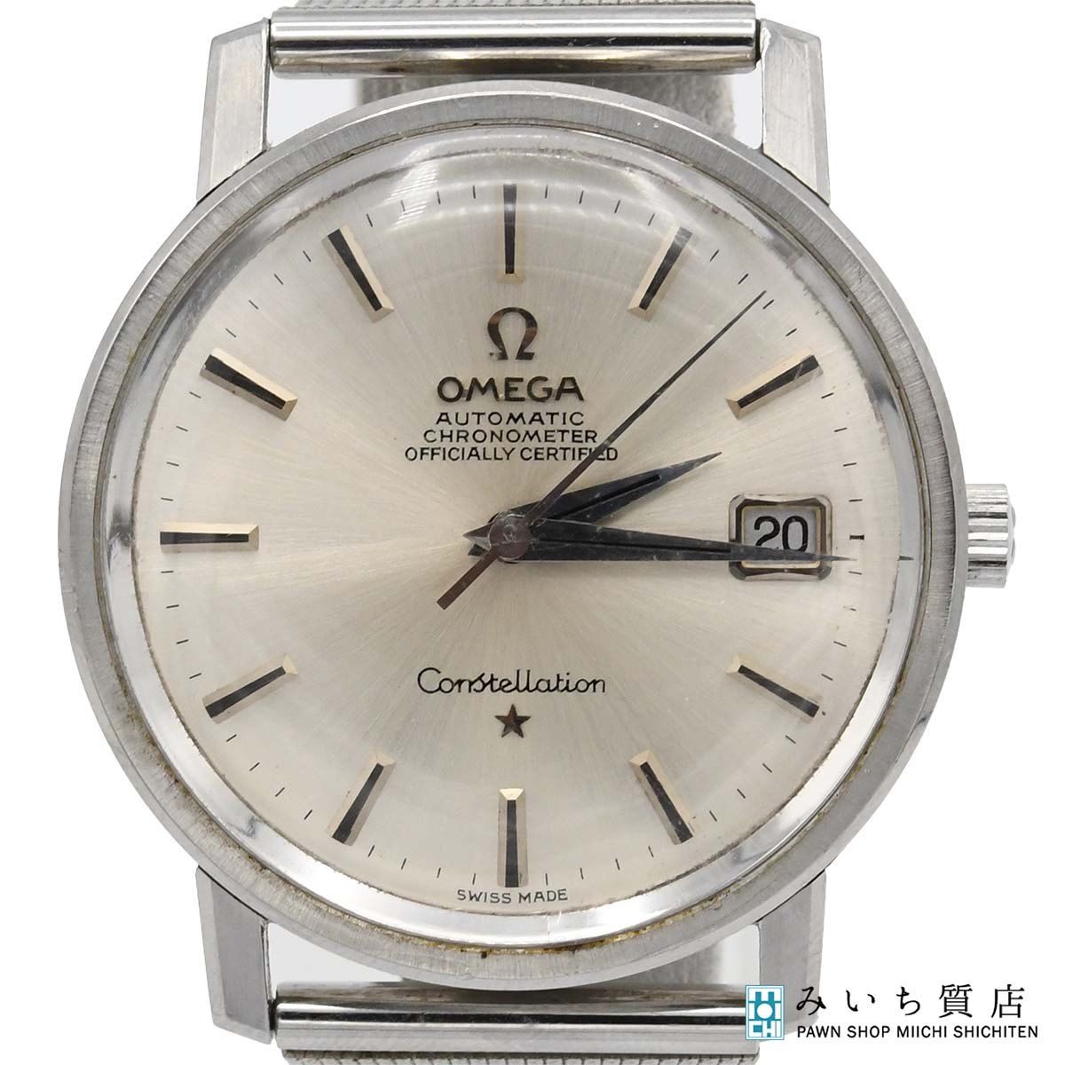 稼働 腕時計 OMEGA オメガ 168.018 cal.564 コンステレーション デイト 自動巻き AT シルバー色文字盤 メンズ H19357