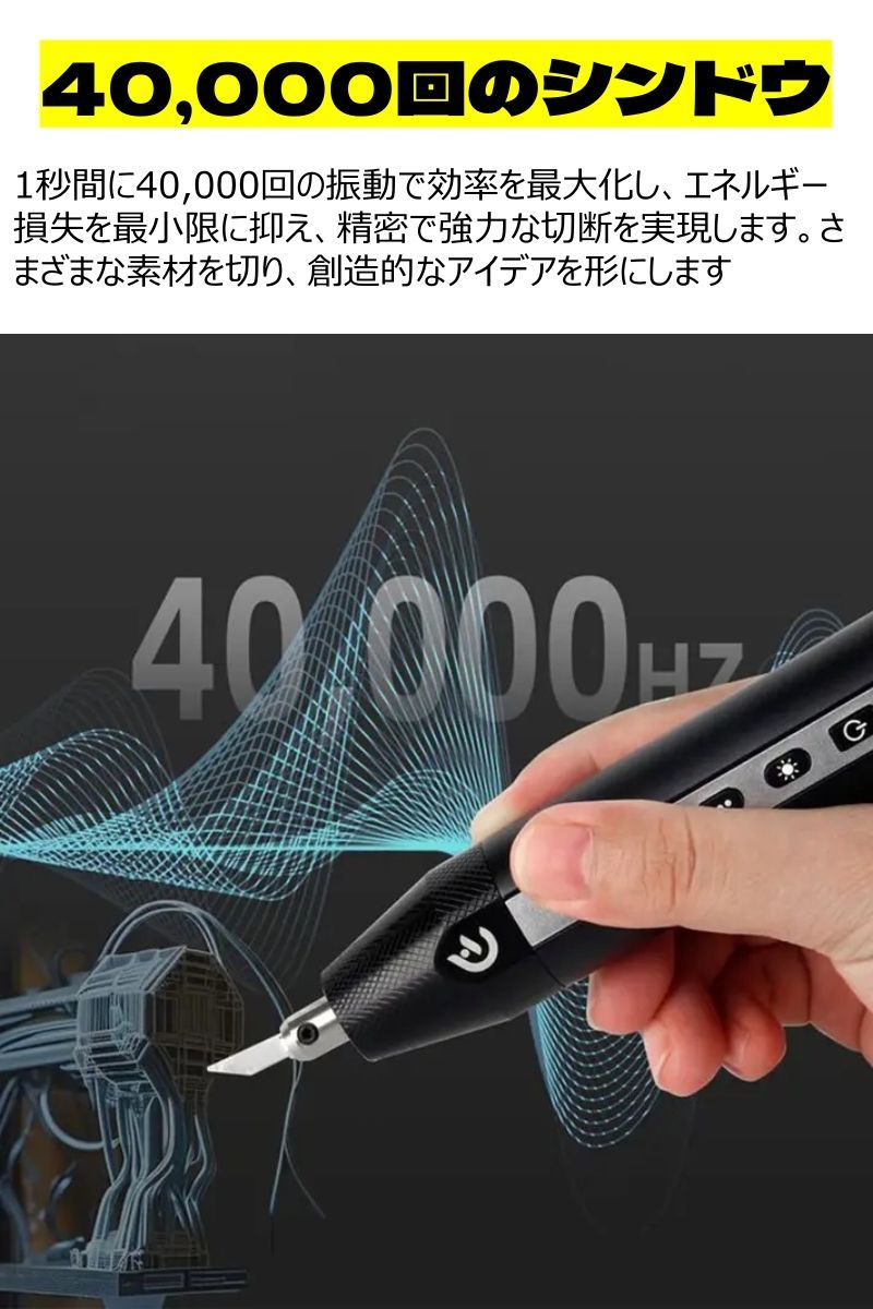 コンパクトなコードレスでどこでも使いやすい超音波カッター