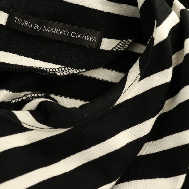 ツルバイマリコオイカワ　裾フリル　長袖トップス　黒　フリーサイズ TOPS｜TSURU By MARIKO OIKAWA