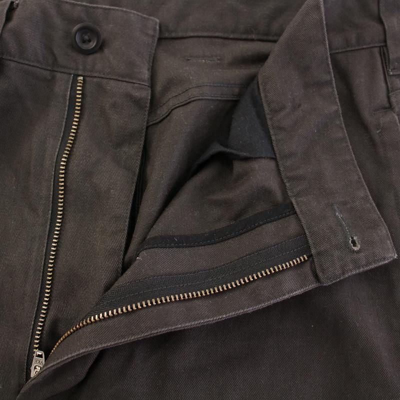美品 23AW マーガレットハウエル コットンパンツ トラウザーズ 黒 洗える LIGHT COTTON TWILL TROUSERS | MARGARET HOWELL（マーガレット