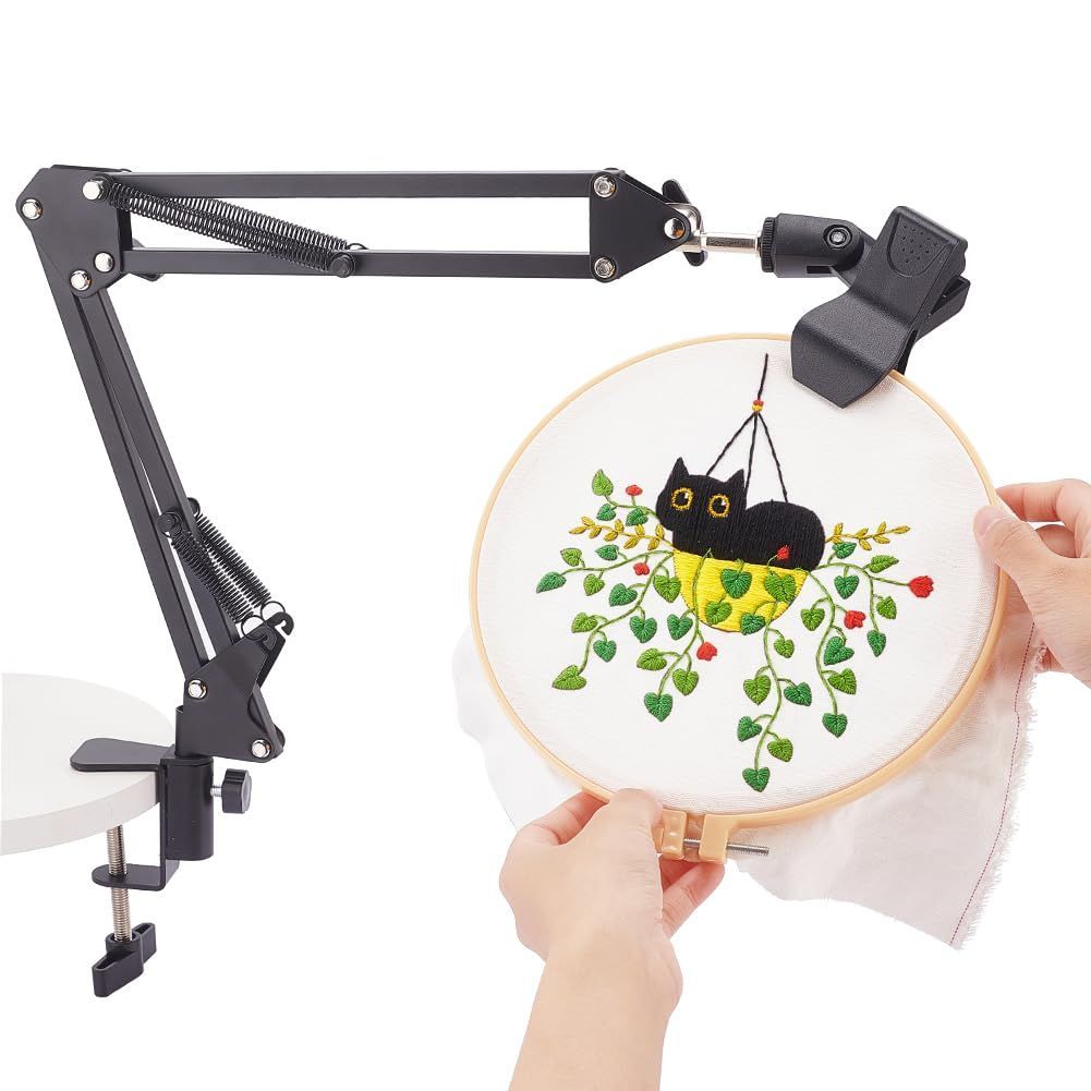刺繍テーブルスタンドキット 穴8mm ブラック 卓上刺繍フォルダー