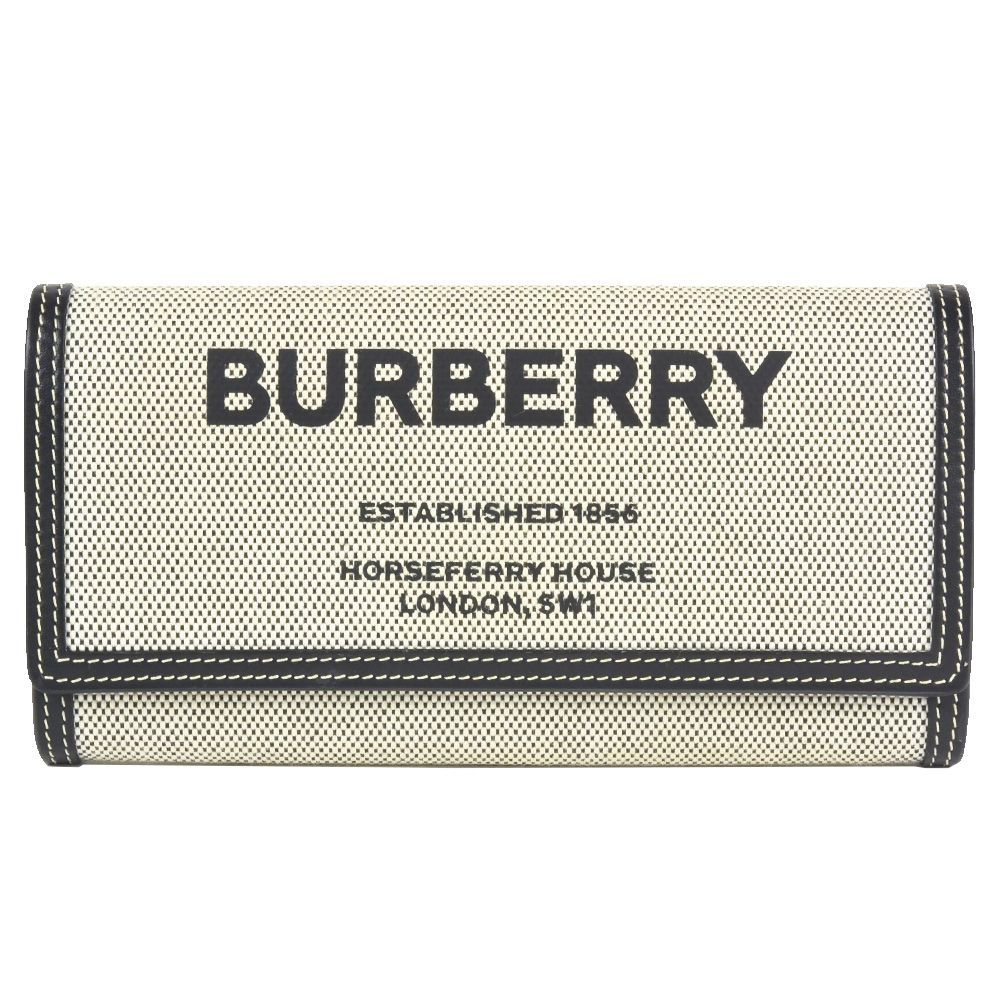 バーバリー BURBERRY ホースフェリー プリント 長財布 キャンバス 8044349【中古】