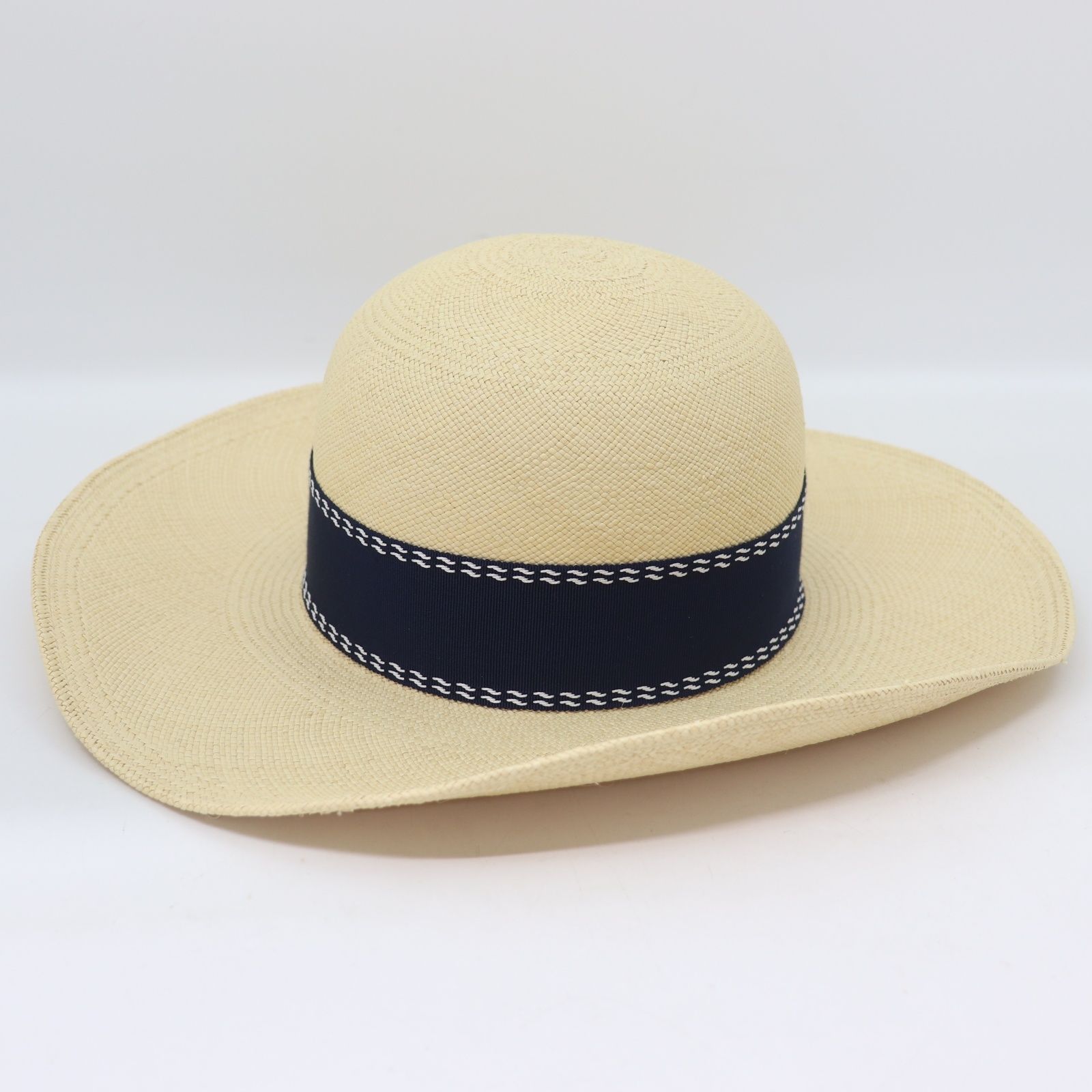 IT3JH09J1QH4 HERMES エルメス メトロハット ストロー ナチュラル 麦わら帽子 サイズ 56 レディース つば広 日除け