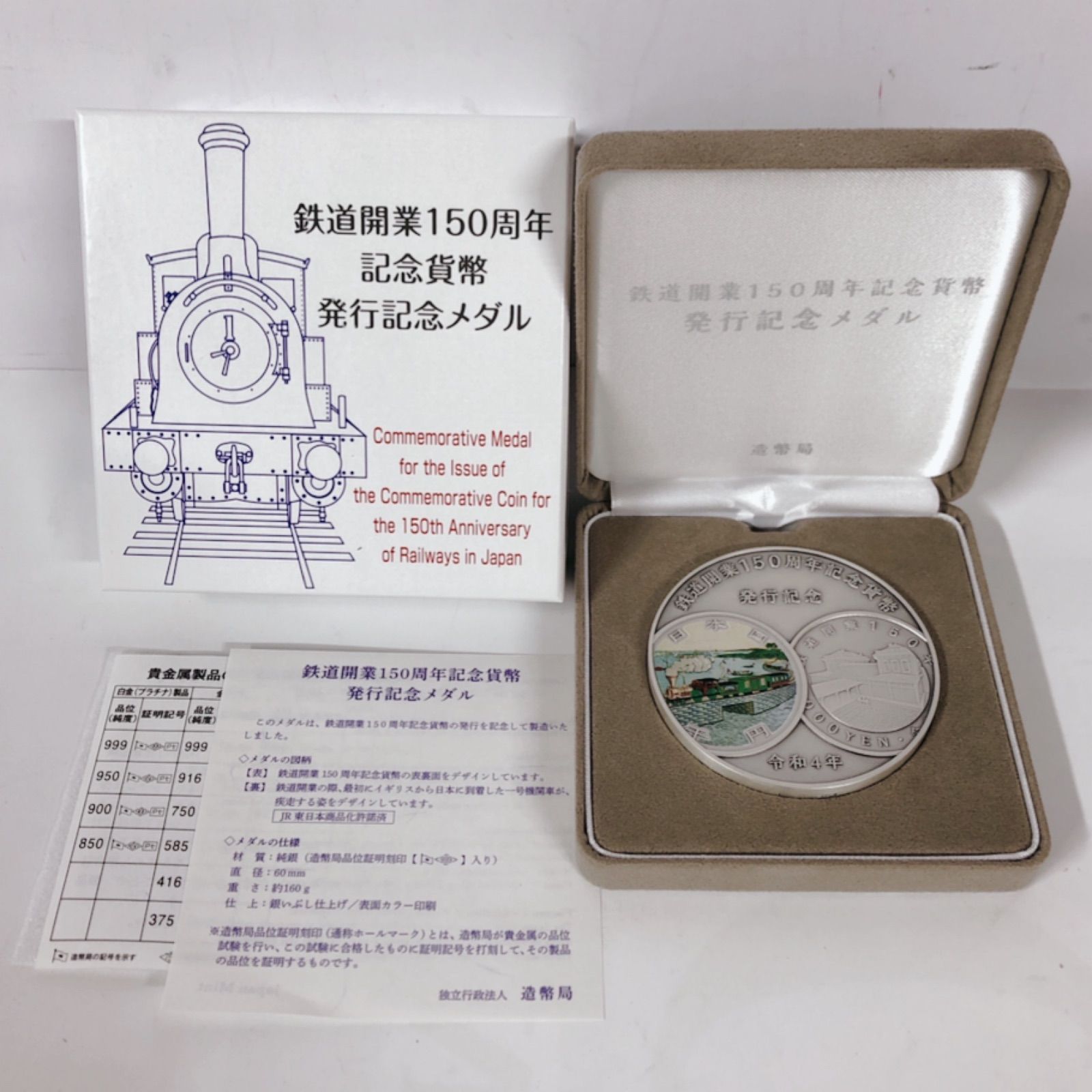 造幣局 鉄道開業150周年 記念貨幣 発行記念メダル - メルカリ