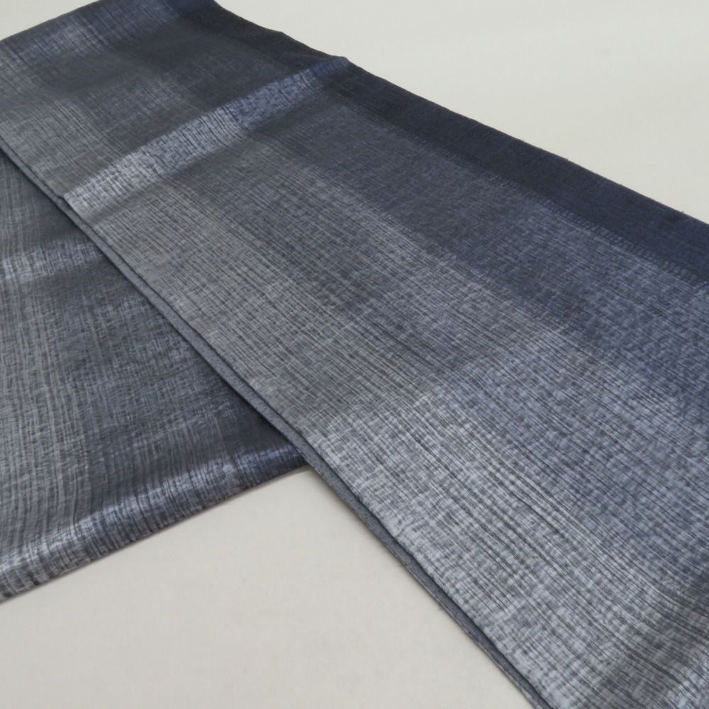 袋帯 すくい織り 民芸手織 無段ボカシ 紫色 全通柄 正絹 フォーマル