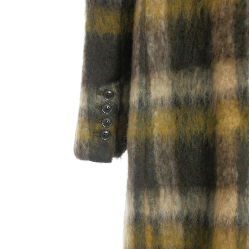 TOGA TOGA PULLA MOHAIR SHAGGYチェックロングコート