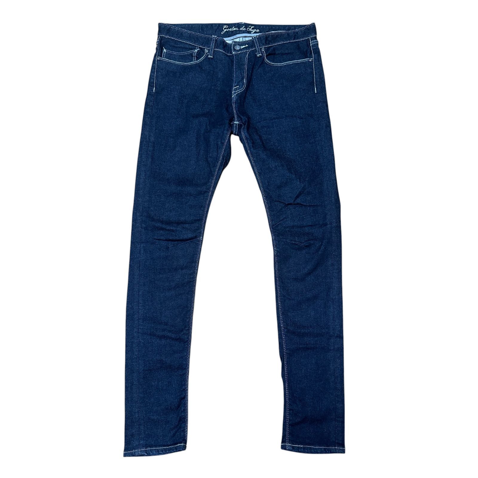GOSTAR DE FUGA スキニースリムデニムパンツ 46 ゴスタールジフーガ GOSTAR DE FUGA 濃紺 スキニーデニム スリムテーパード MADE IN JAPAN