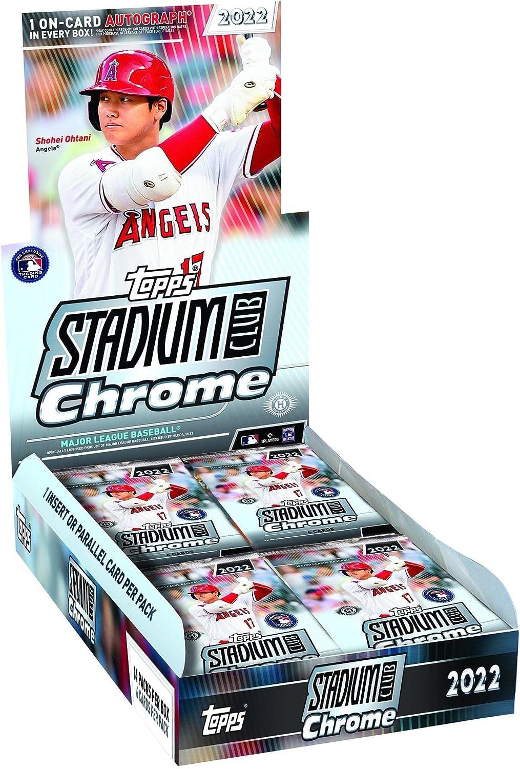サインカードがボックスに1枚入っています 2025 Topps スタジアム クラブ クローム ベースボール ホビーボックス 14パック 1パックあたり 6枚入り 並行輸入品