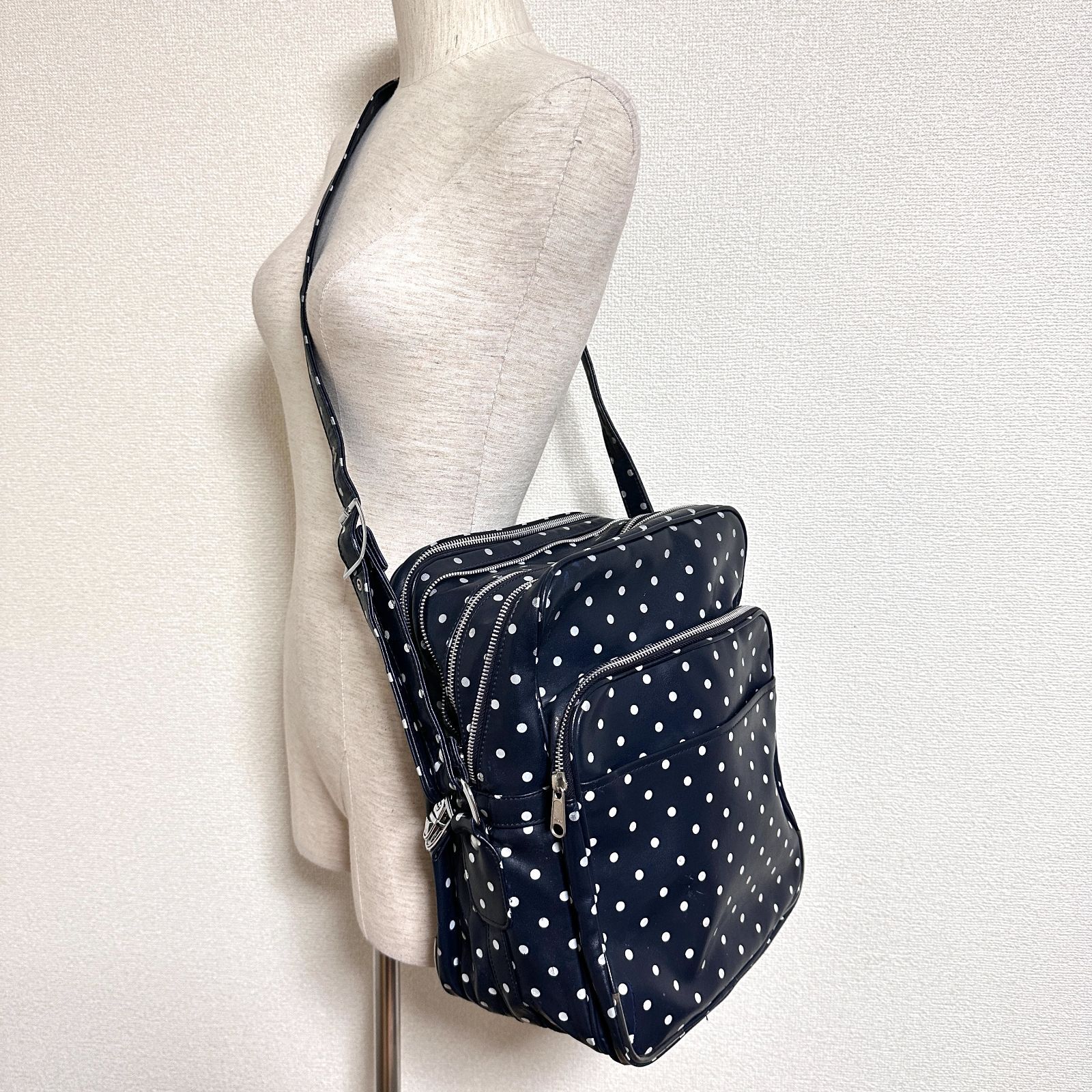 comme des garcons ドット柄　バッグ コム デ ギャルソン・ガール“ドット柄ハート”のバッグ、レッドor