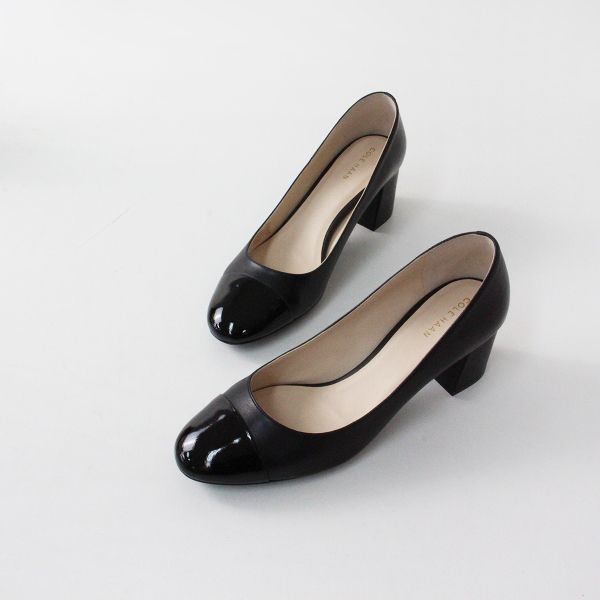 COLE HAAN エナメルパンプス チャンキーヒール 7 1/2B Cole Haan