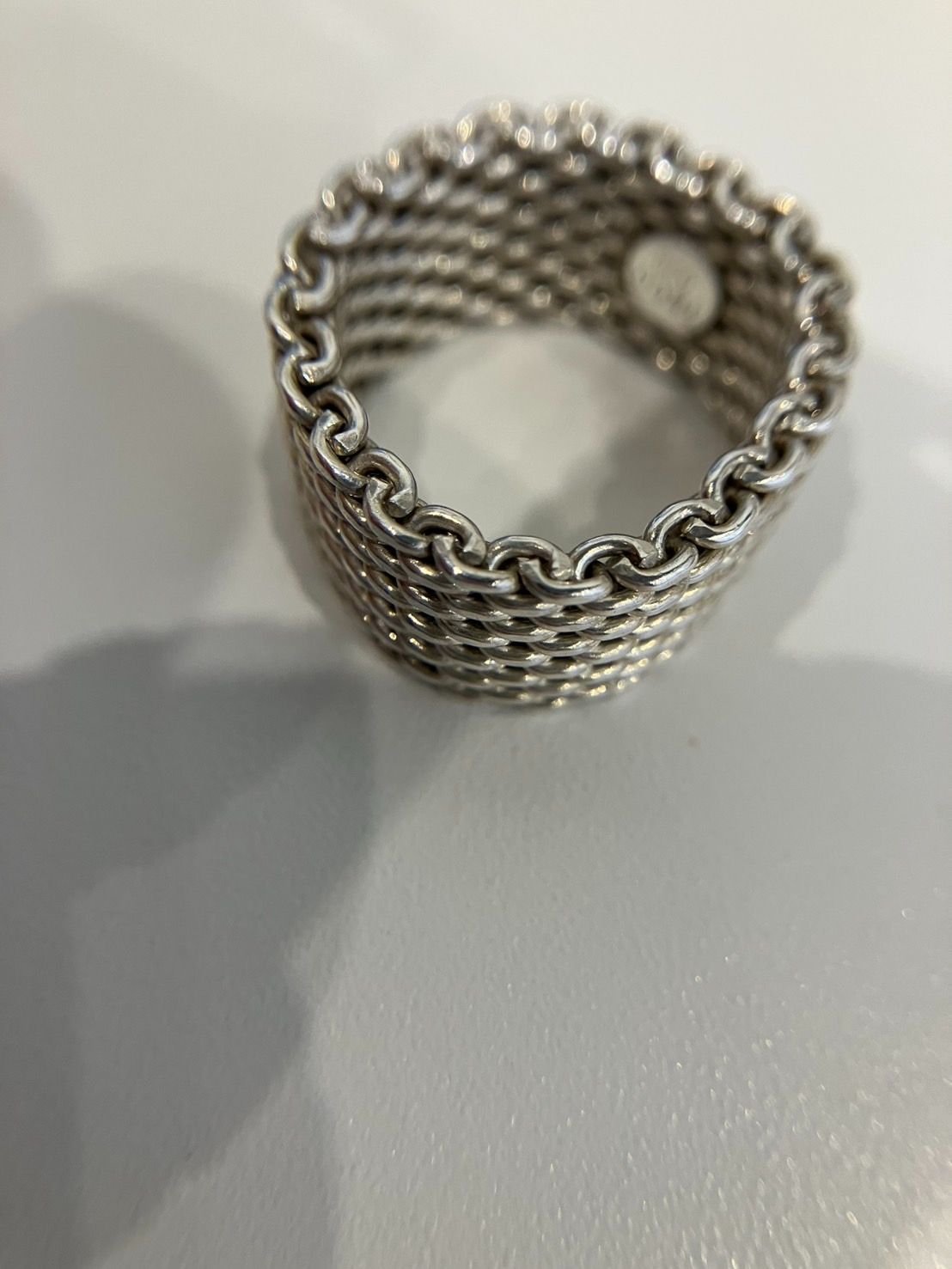 ☆美品☆【ティファニー】サマセット メッシュ リング 18号