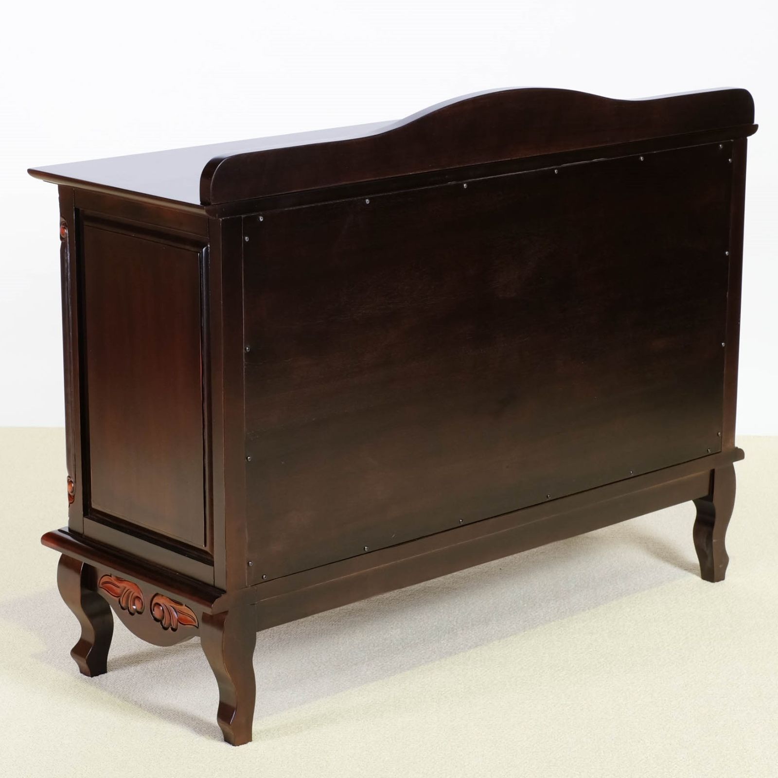 B新品 アンティーク調 キャビネット 110 リビング収納 本棚 食器棚 ボード 新品 アンティーク調 キャビネット 110cm ブラウン リビング収納 本棚