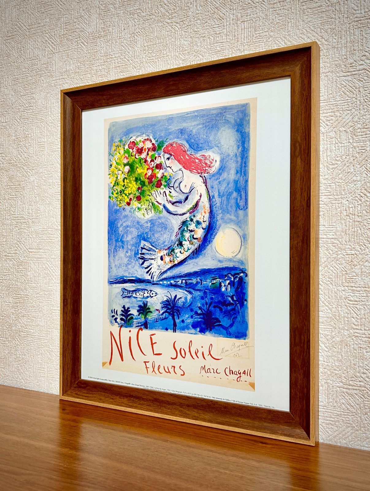 新品☆額縁付アートポスター☆マルク・シャガール☆Marc Chagall☆Nice