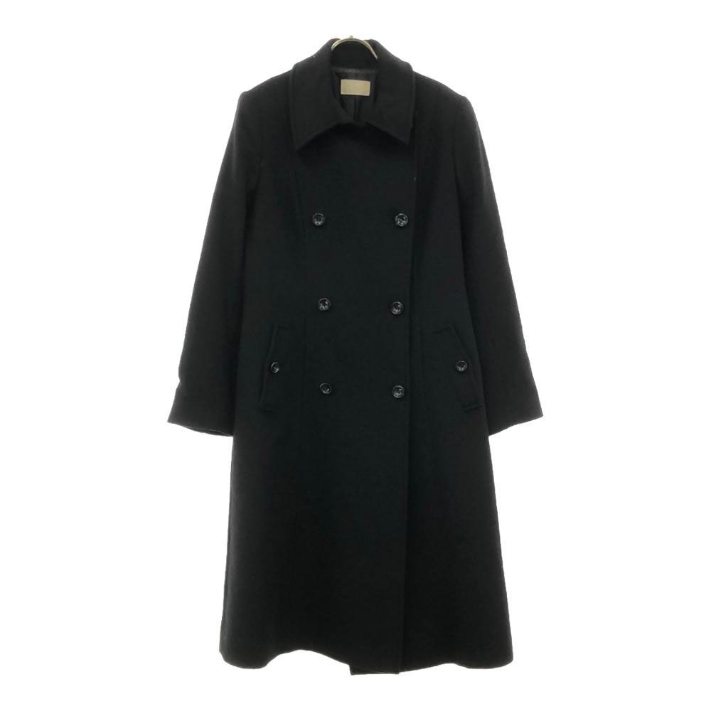 I'HIVER カシミア　ロングコート　サイズ９AR 美品◆イヴェール カシミア コート ブルーフォックスファー付 ブラック サイズ9AR I\u0027hiverAFF19