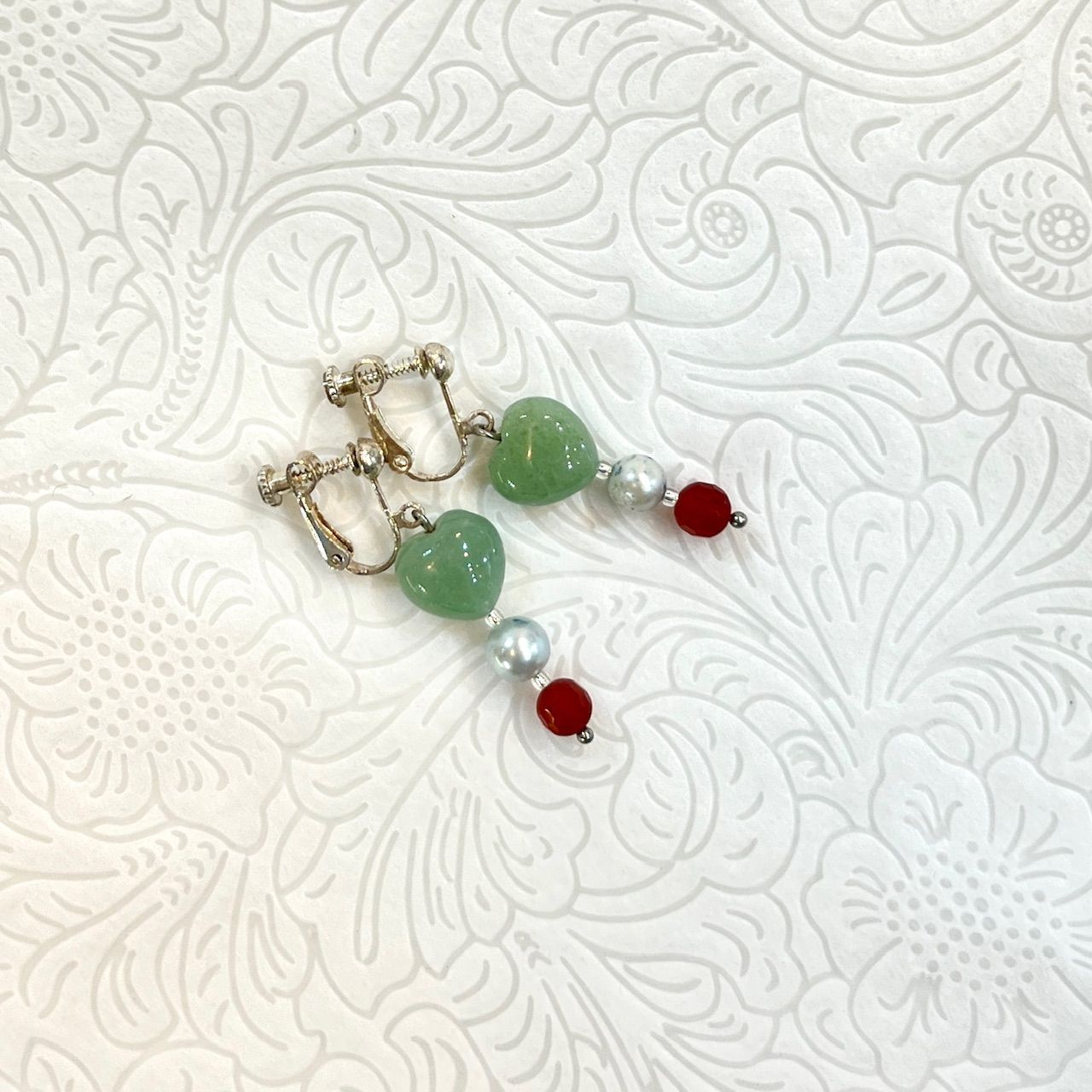 プレゼント パール イヤリング 藍染 藍パール 本藍染 〈 ピアス に変更  